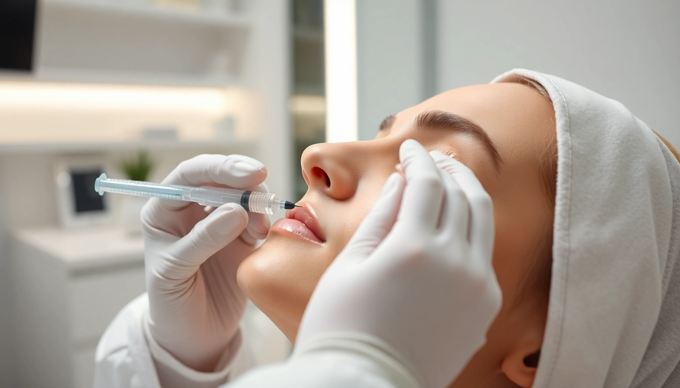 Fettwegspritze Zürich: Expert injection in a professional clinic setting, showcasing treatment precision and patient comfort.