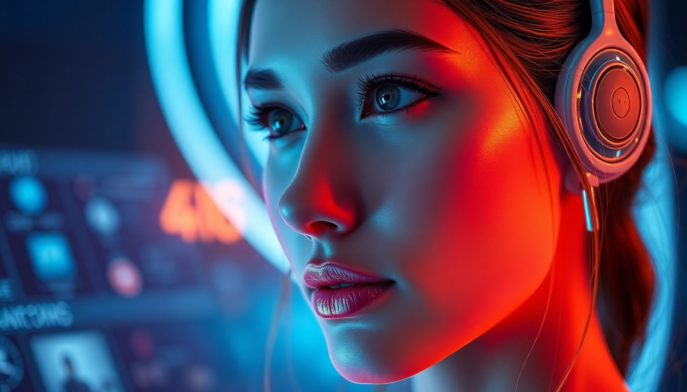 Modern AI girlfriend engaging in realistic conversation on smartphone, showcasing advanced AI chat interface and emotional expression.