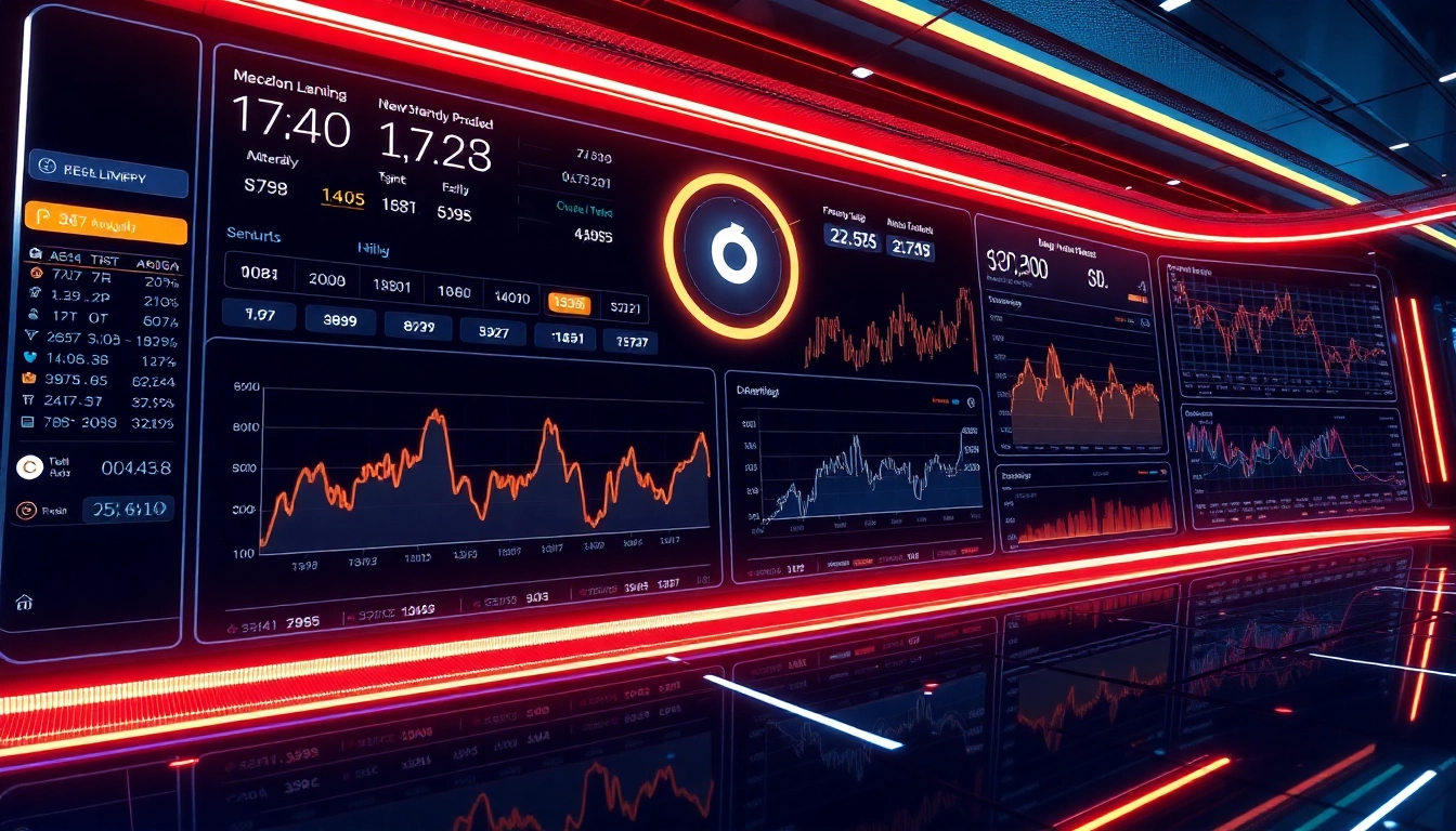 Dynamic aicoin trading platform with real-time graphs and data analysis visual for